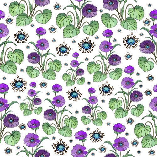 Seamless floral pattern beautiful vector material 04