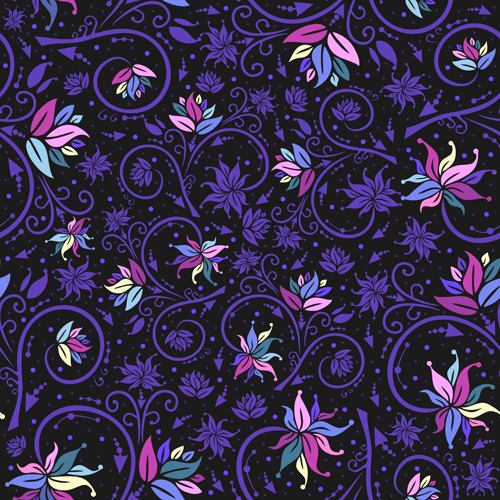 Seamless floral pattern beautiful vector material 05