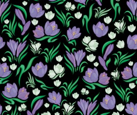 Seamless floral pattern beautiful vector material 06