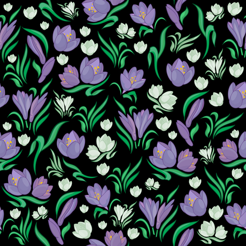 Seamless floral pattern beautiful vector material 06
