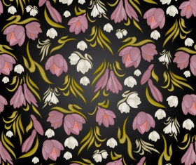 Seamless floral pattern beautiful vector material 07