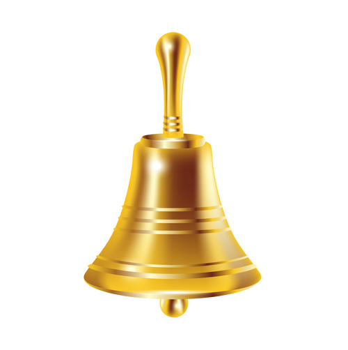 Shining gold bell iocn vecto