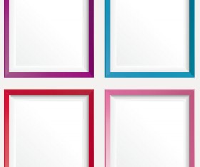 Simple colored photo frame vectors