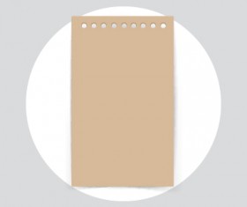 Simple note papers vector material set 01