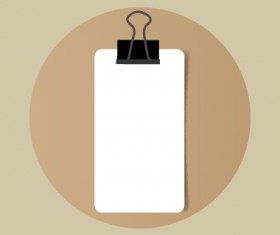 Simple note papers vector material set 02