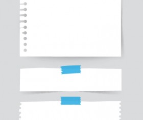 Simple note papers vector material set 03
