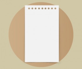 Simple note papers vector material set 05