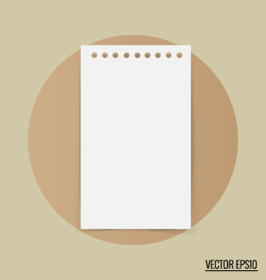 Simple note papers vector material set 05