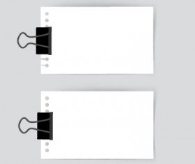 Simple note papers vector material set 06