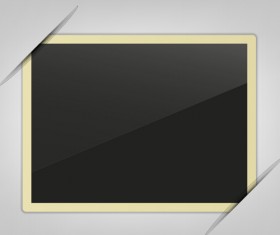 Simple paper photo frame vector