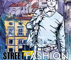 Street stylish everywhere hand drawing background vector 05
