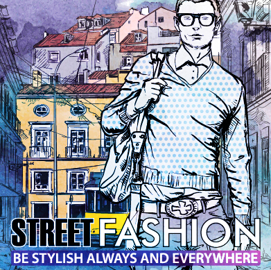 Street stylish everywhere hand drawing background vector 05