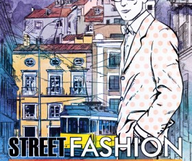 Street stylish everywhere hand drawing background vector 22
