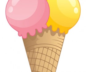 Summer delicious ice cream set vector 02