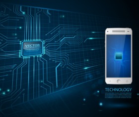 Technology concept template background vector 01