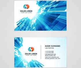 Template company business cards set vector 01