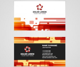 Template company business cards set vector 02