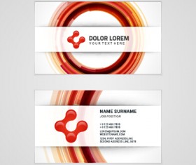 Template company business cards set vector 04