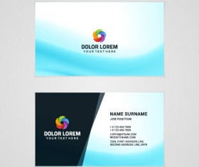 Template company business cards set vector 05