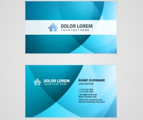 Template company business cards set vector 07