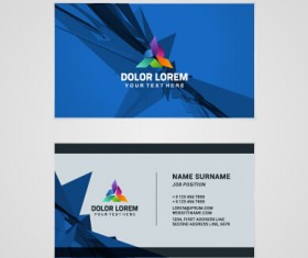Template company business cards set vector 08