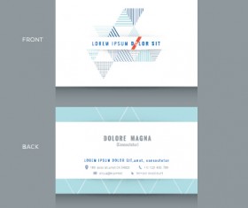 Template company business cards set vector 09