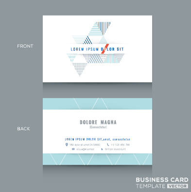 Template company business cards set vector 09