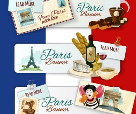 Travel banner with stamp vector 03