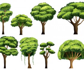 Various dead trees vector material set free download