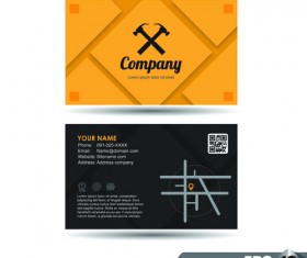 Vector business card company design template 01