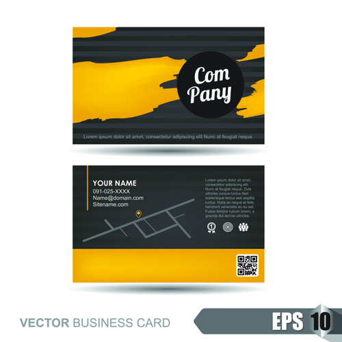 Vector business card company design template 02