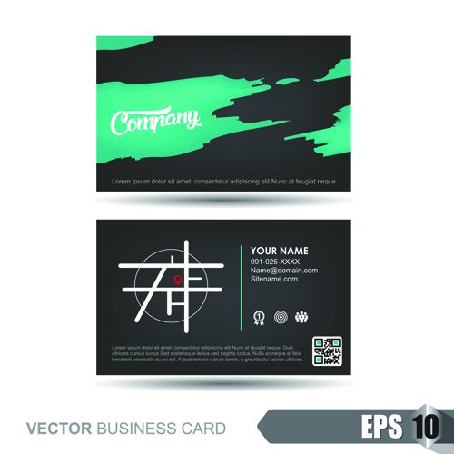 Vector business card company design template 03