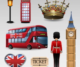 Vector great britain design elements set 02