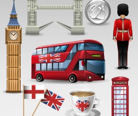 Vector great britain design elements set 05