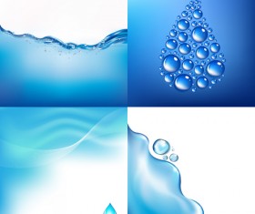 Vector water art backgrounds set