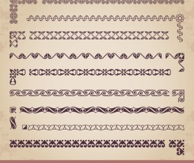 Vintage borders with corner elements vectors 02