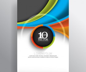 Wavy abstract business vector template 01