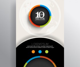 Wavy abstract business vector template 05