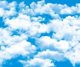 White cloud with blue sky psd background