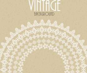 White lace with vintage background vectors