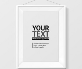 White photo frame background vector