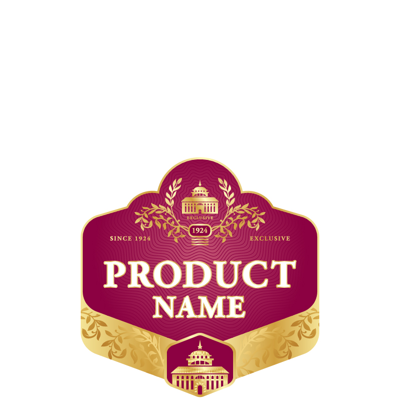 Wine label vintage design vector material set 07
