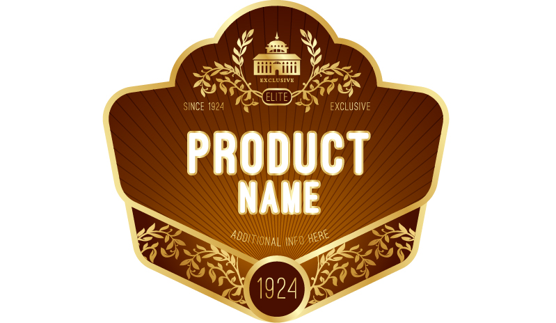 Wine label vintage design vector material set 11
