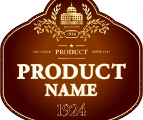 Wine label vintage design vector material set 15