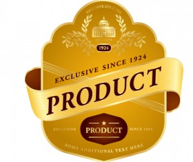 Wine label vintage design vector material set 16