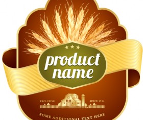 Wine label vintage design vector material set 20