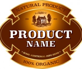 Wine label vintage design vector material set 24