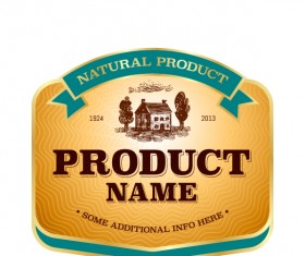 Wine label vintage design vector material set 26