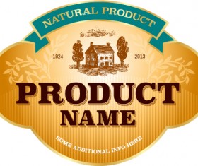 Wine label vintage design vector material set 27