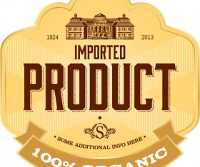 Wine label vintage design vector material set 29